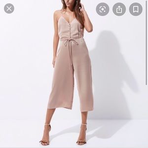 River Island Nude Pink culotte jumpsuit - Size 4
